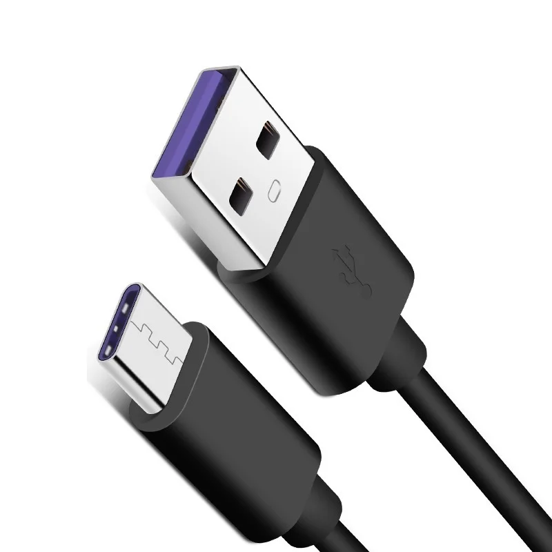 Тип C USB C 5A кабель для huawei samsung Xiaomi быстрое зарядное устройство QC 3,0 Supercharge супер быстрая зарядка Зарядное устройство шнур 1/2 м/3 м/метр - Цвет: black