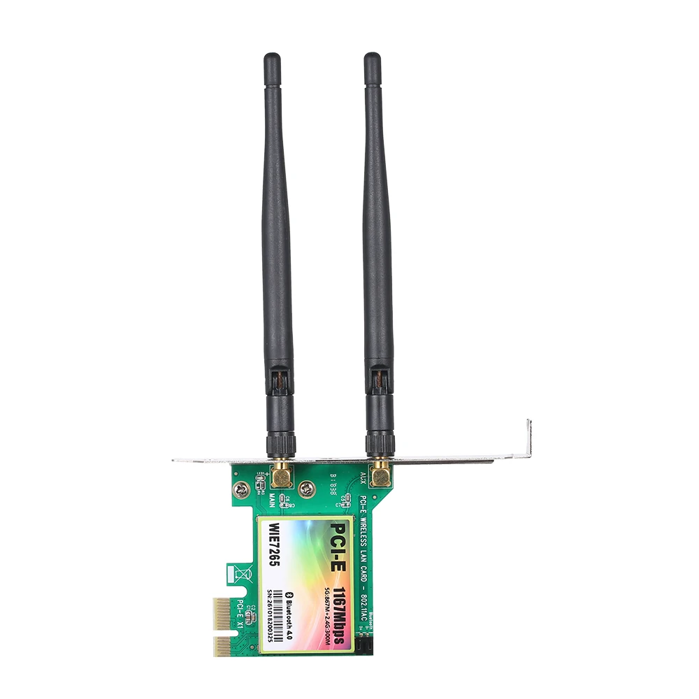 Карты памяти Micro AC 1200 Мбит/с BT4.0 Беспроводной PCIe сетевой адаптер карты 5 8 ГГц/2 4 GHz