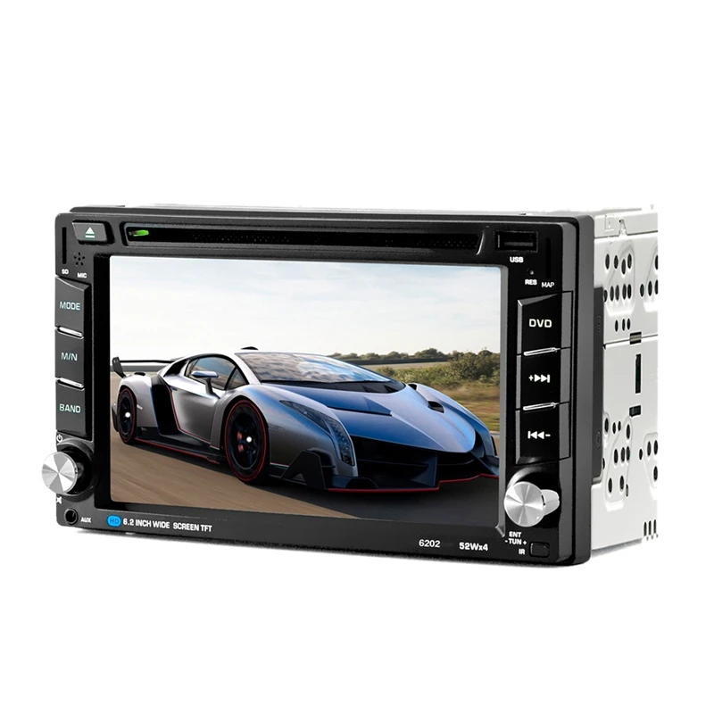 Автомагнитола 2 Din 6 дюйма Mp5 DVD плеер Gps навигация ЖК экран мультимедийный Bluetooth Usb