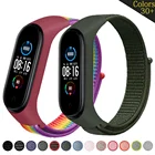 Браслет для mi band 6, нейлоновый спортивный ремешок для часов, браслет для xiaomi Mi band 5 4 3