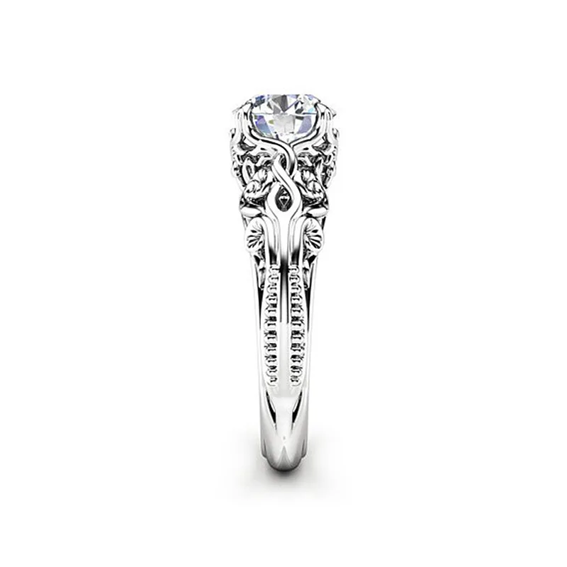Женское серебряное обручальное кольцо Bague Femme Anillos Mujer с изысканным цирконием |