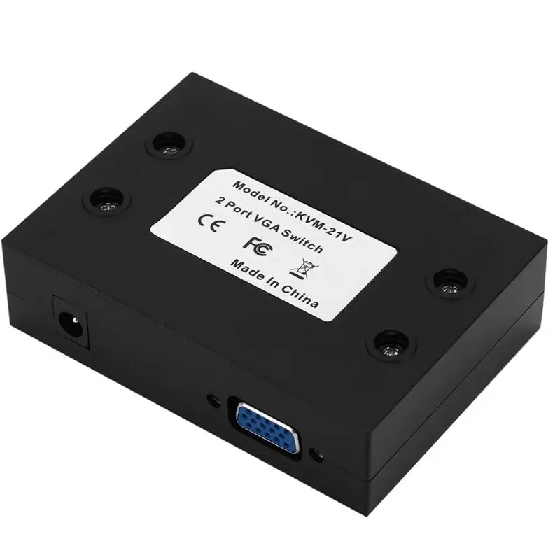 2 порта VGA видео переключатель коробка селектор адаптер ручной Обмен в 1 выход для