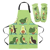 avocado yoga apron kitchen household cleaning pinafore baking accessories cooking apron kitchen aprons for woman