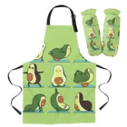 Фартук для йоги, авокадо, кухонный фартук для уборки дома, аксессуары для выпечки, Кухонный Фартук женские фартуки