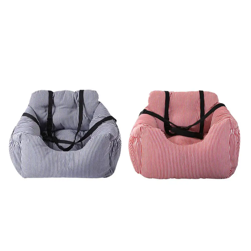 

Автомобильное сиденье для собак, мягкое сиденье для щенков с защитной пряжкой, съемная подушка, для путешествий, кровать для переноски пито...