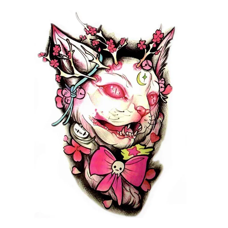 Водостойкая Временная тату наклейка двусторонняя женщина клоун покер