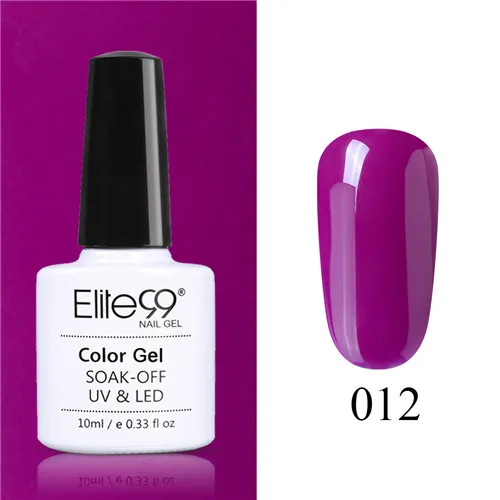 PP012 Elite99 10 мл Гель-лак для ногтей замачиваемый УФ красочный Фиолетовый лак для ногтей художественный Гель-лак для Ногтей Стойкий гель нужен основа и верхнее покрытие - Цвет: PP012