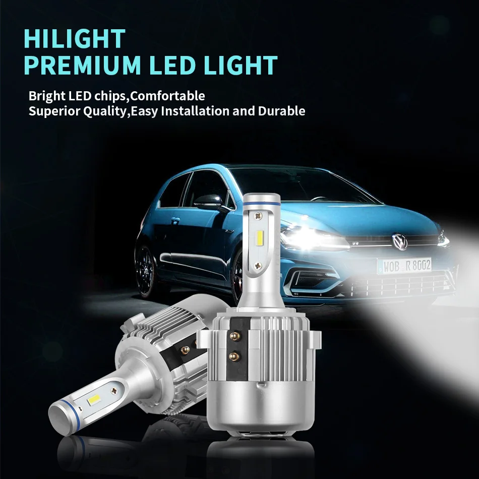 2 шт. автомобисветодиодный светодиодные лампы для фар 72 Вт 6000 лм|Передние LED-фары