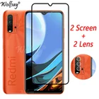 Закаленное стекло с полным покрытием для Xiaomi Redmi 9T 9AT 9C 10 Mi 11 Lite, зеркальная защита экрана Redmi 9T, стекло для камеры Redmi 9T, стекло