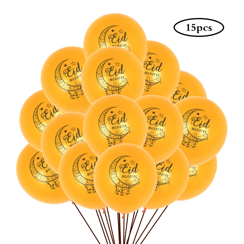 15 шт. Мечеть Ид Мубарак латексные шары с принтом полумесяца Рамадан домашний