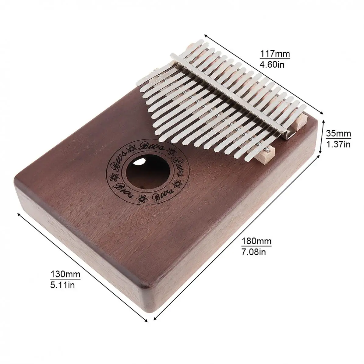 17 Key Kalimba Thumb Piano Single Board Mahogany Small Mbira Mini Keyboard Instrument with Complete Accessories | Спорт и