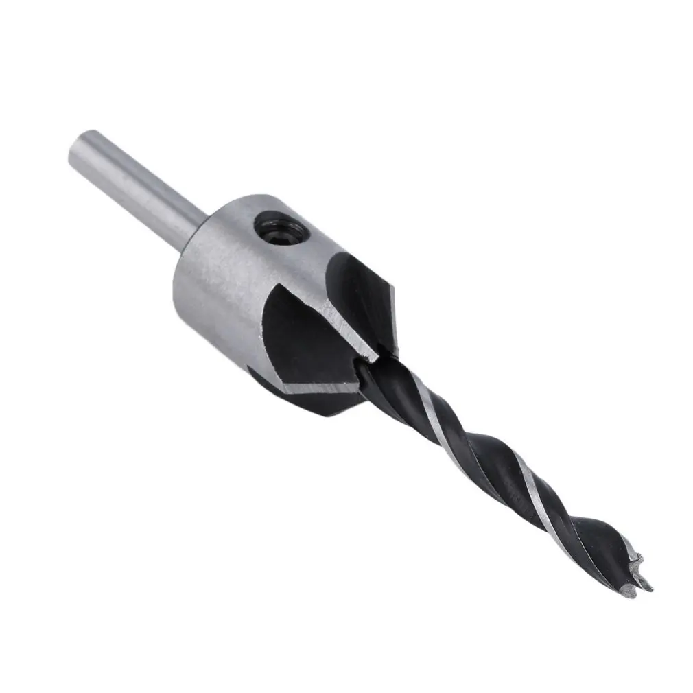 5 шт. набор сверл с зенкером винт расширителем деревообрабатывающий фаска 3-6 мм