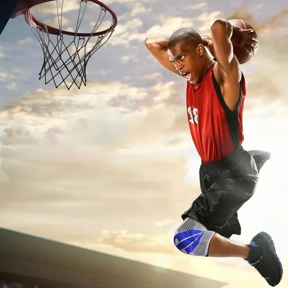 

Knee Support Compression Silicone Kneepad Spring Knee Brace Strap Patella Medial Protector Meniscus Protection Sport Running Gym