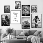 Черно-белая фотография с изображением пустыни одуванчика, художественные принты, кактус, природный постер, картина на Скандинавском холсте, Настенный декор HD0111