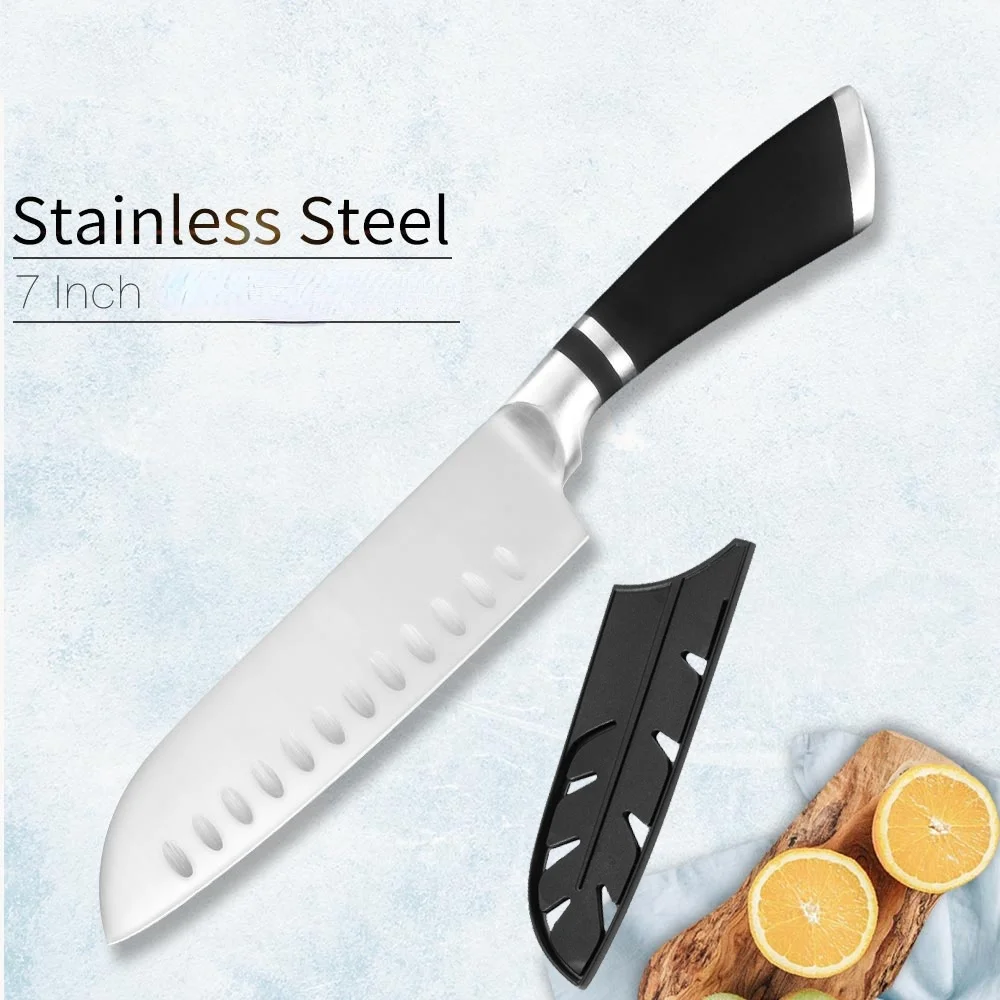 7-дюймовый кухонный нож шеф-повара из нержавеющей стали для приготовления пищи