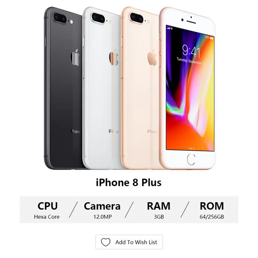 Сотовый телефон Apple iPhone 8 и 4 7 дюйма разблокированный экран 5 3 ГБ ОЗУ 64 Гб ПЗУ