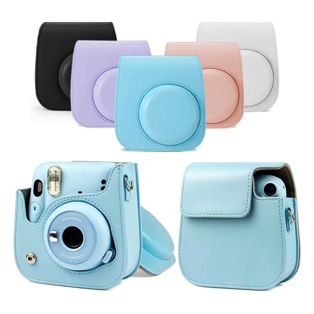

Besegad for Fujifilm Instax Mini 11 Camera Case Shoulder Bag Colorful PU Leather Cover Protective Pouch with Shoulder Strap