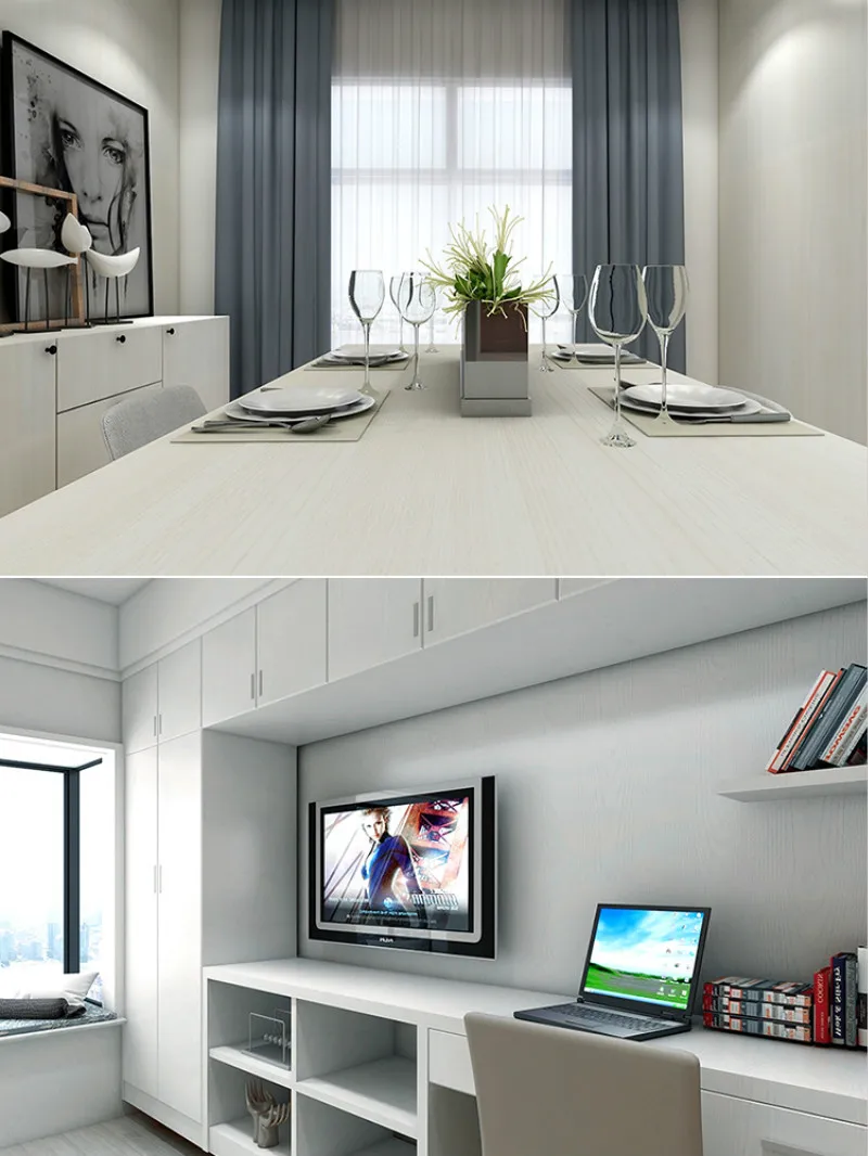 

PVC kitchen wood grain wallpaper furniture wardrobe refurbished wallpaper home office decoration luxury wall stickers