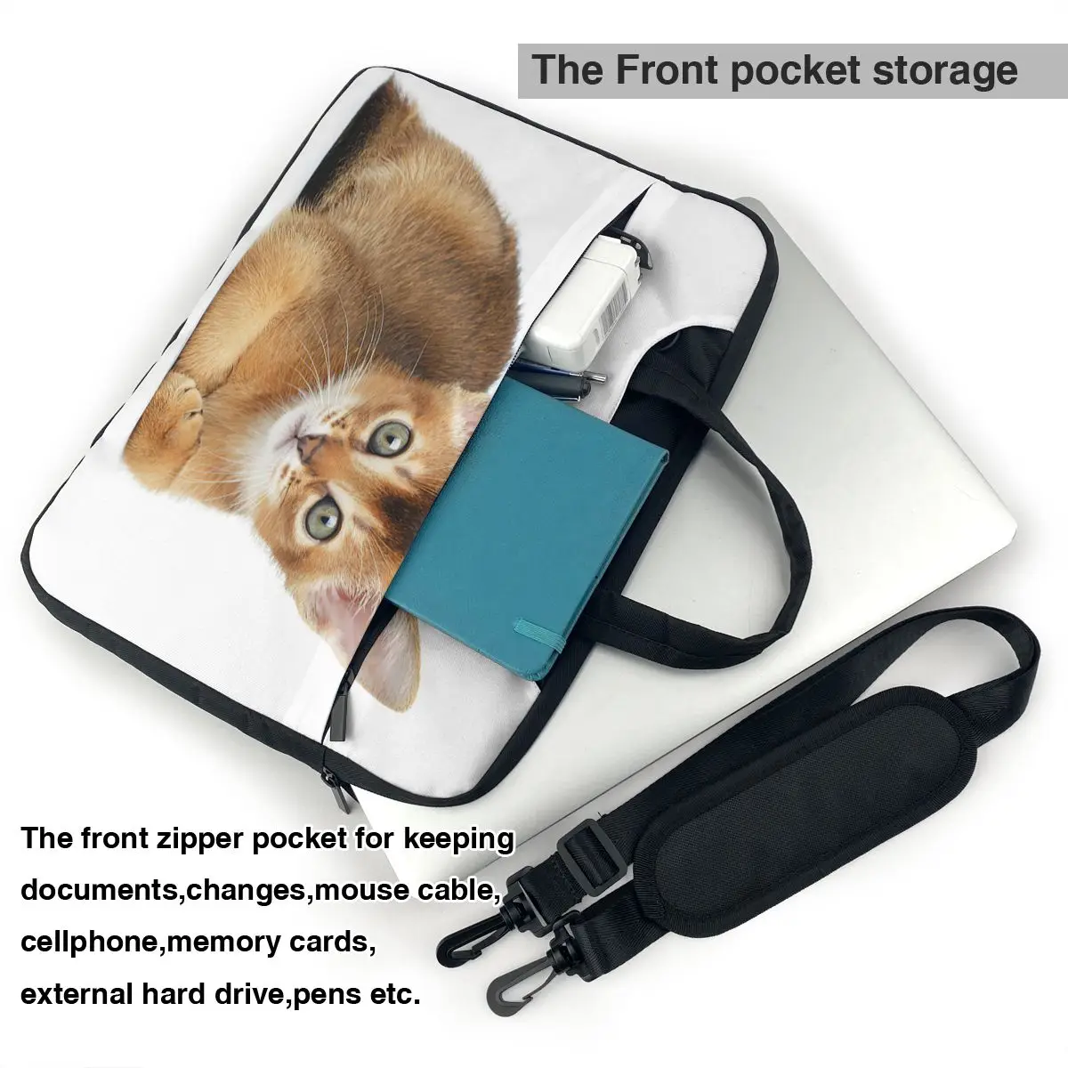 Сумка для ноутбука с милым рисунком кошки Женская Защитная винтажная сумка