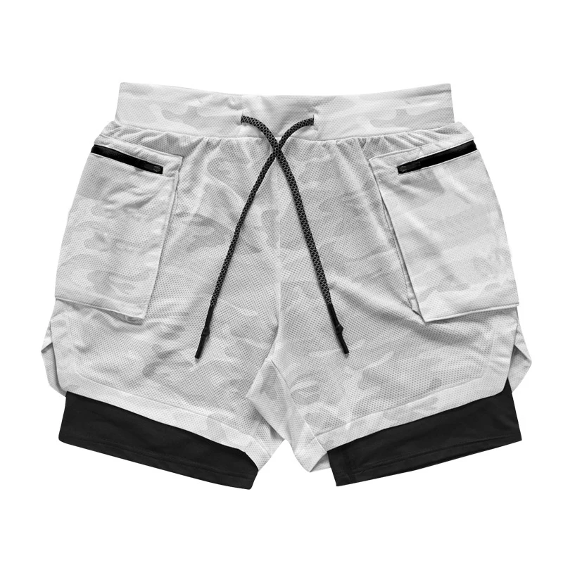 Мужские шорты для бега с карманом телефона 2 в 1 2020 тренажерного зала мужские