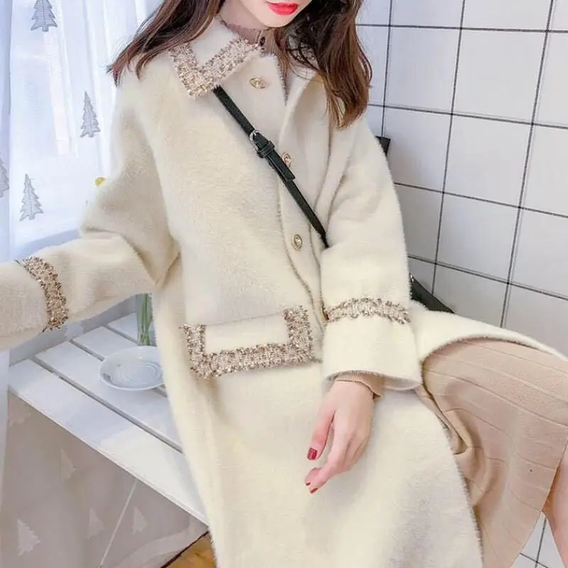 

Женское шерстяное пальто Bella philosophy, однотонное Элегантное длинное пальто с карманами, однобортное теплое пальто для осени и зимы, 2019