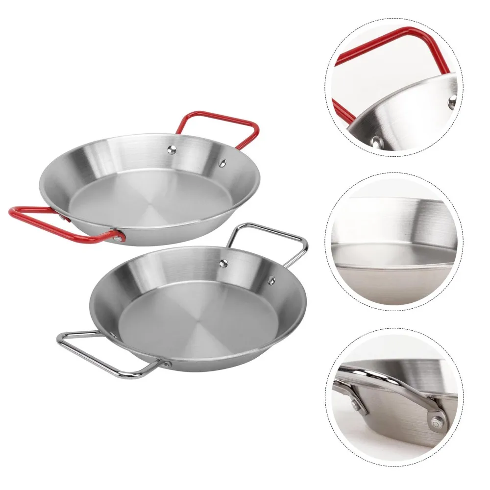 

2pcs Practical Stainless Steel Picnic Food Tray Snacks Fruits Tray for Home