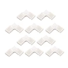 10 шт. 2-контактный 2-контактный светодиодный разъем L-образный паяльный для подключения углового правого угла 8 мм 3528 2835 Светодиодная ленсветильник цветная