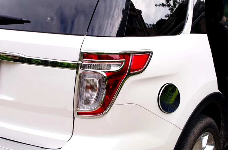 Для Ford Explorer 2011 2012 2013 2014 ABS хромированный задний светильник крышка лампы отделка 2