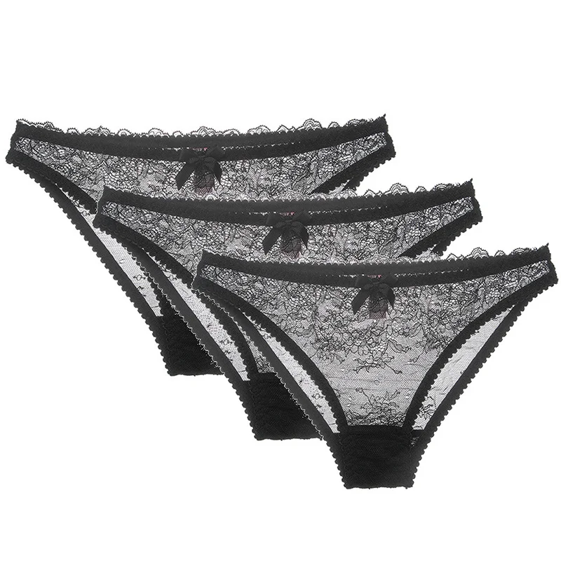 Varsbaby, сексуальные кружевные трусы с низкой талией, S-XL, нижнее белье, прозрачные трусики, 3 шт./лот