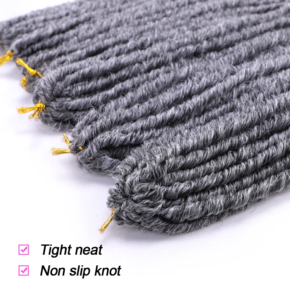 

16"Inches Goddess Faux Locs Curly Crochet Hair Extension Soft Braids Hair Weave for Women 5 Colors Available
