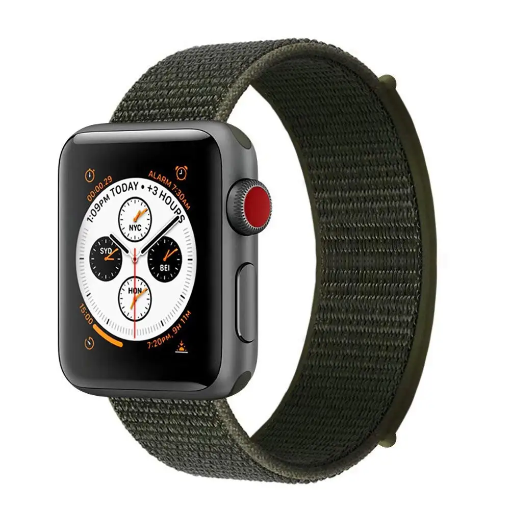 6 Нейлоновый ремешок для наручных часов Apple Watch 4 серии 3/2/1 38 мм 42 мм из мягкой дышащей ткани сменный ремешок Спортивные петли для наручных часов iwatch серии 4 40 мм 44 мм - Цвет ремешка: 6