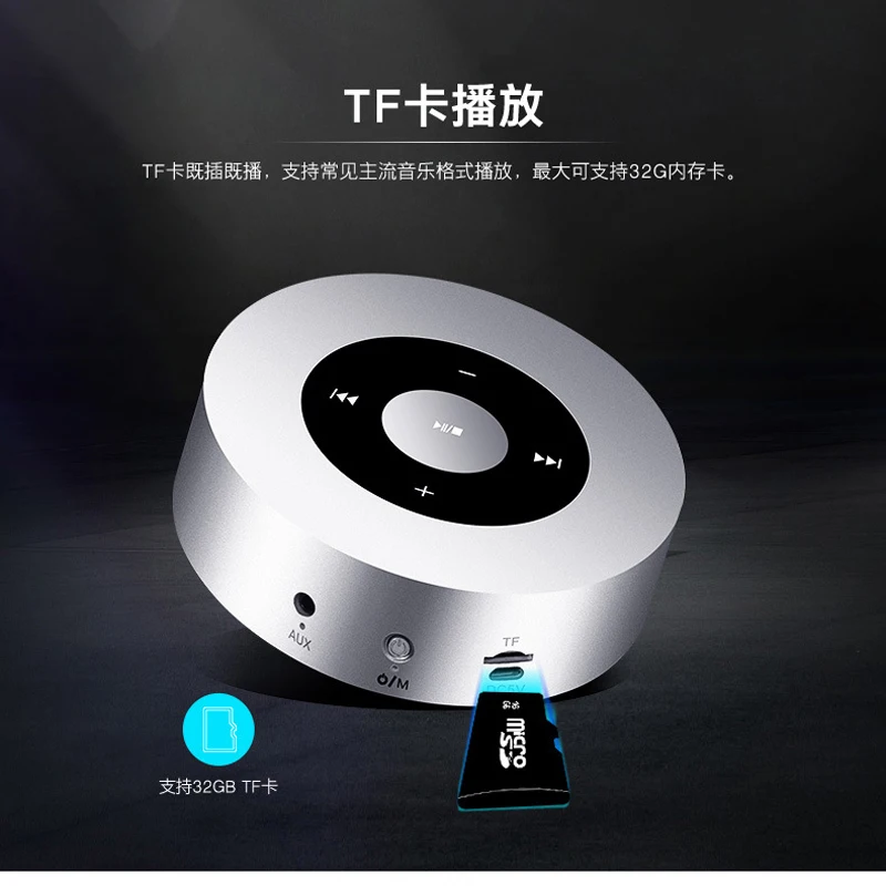 A8 Mini Wireless Bluetooth Speaker Portable Touch Screen Stereo Subwoofer MP3 Player with Microphone TF Card Slot AUX-in | Электроника