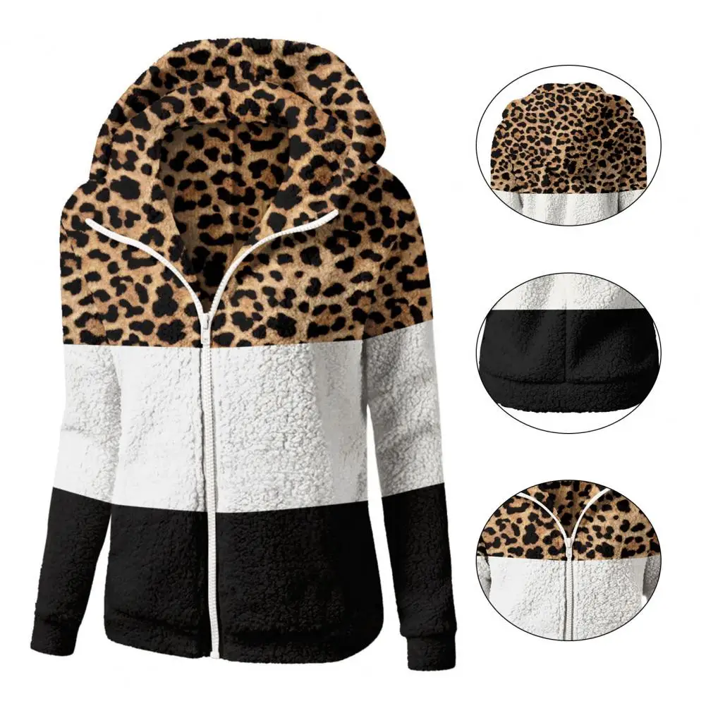 Женская толстовка с капюшоном леопардовым принтом | одежда