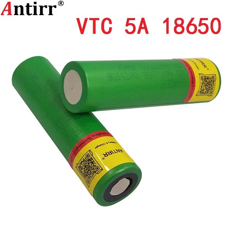 Оригинальный аккумулятор Max 40A Pulse 60A 3 6 В перезаряжаемый 18650 VTC5A 2600 мА · ч
