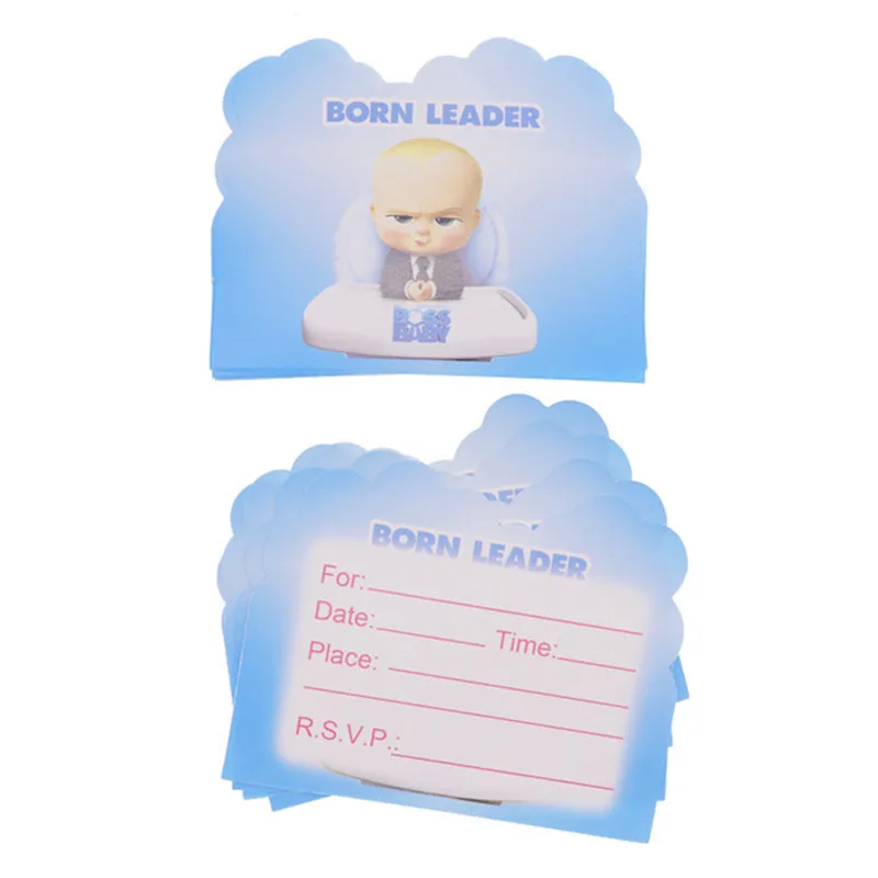 10 шт. Детские Пригласительные открытки с изображением босса | Дом и сад