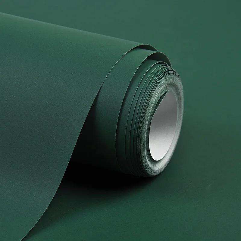 800515 Dark Green Ins зеленая серия обои для стен спальни фон нетканые однотонные льняные обои для украшения гостиной - Цвет: 800515 Dark Green