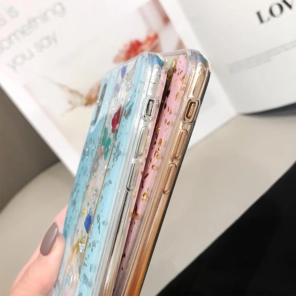 KISSCASE Luxury Protective Phone Case for iPhone XR XS MAX 7 8 6 6S Shiny Glue Back Cover For 6s Plus X 10 Capinhas |