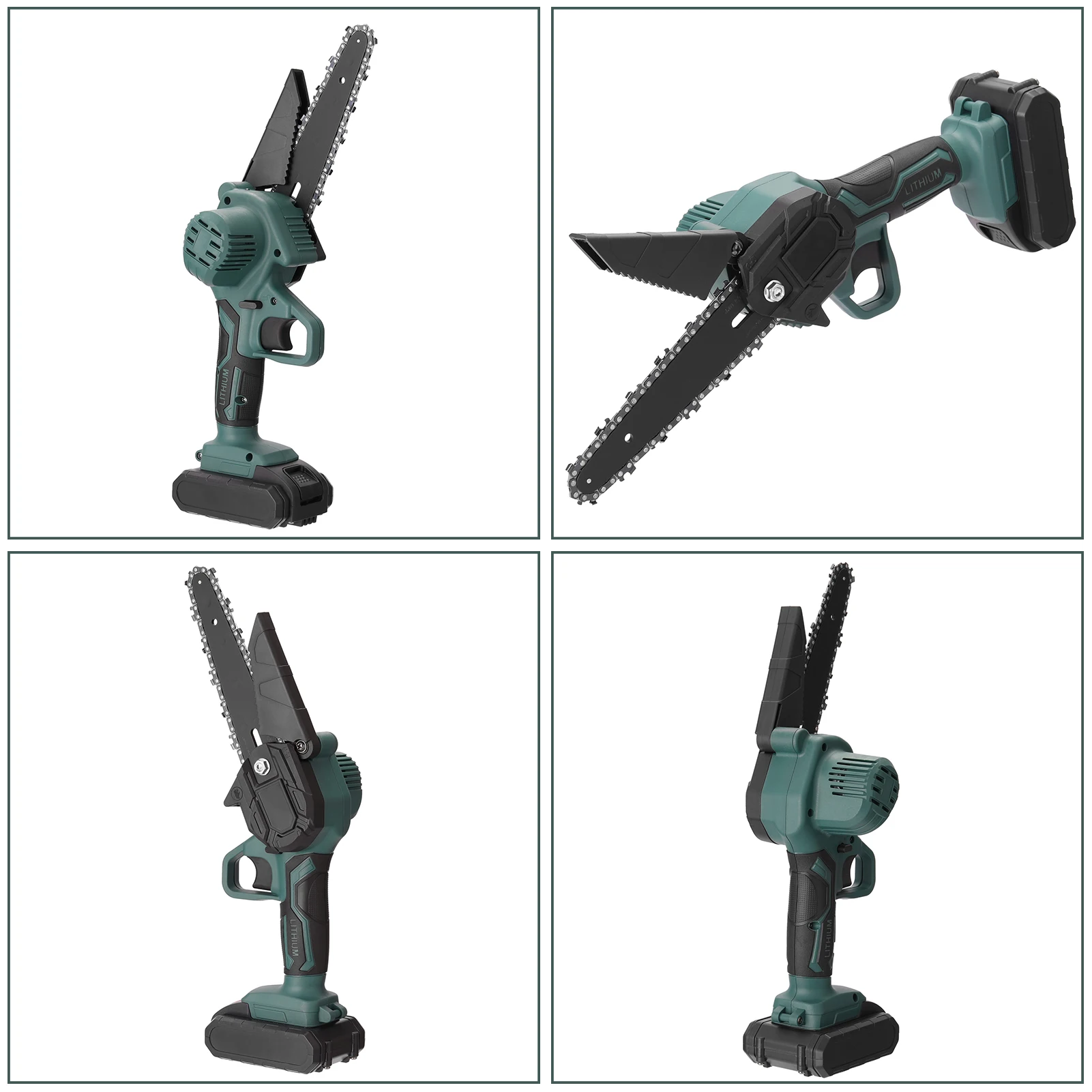 

21V Electric Chainsaw Pruning Saw Rechargeable Mini Wood Spliting Cutter Chainsaw Woodworking Cutting Power Tool With Battery