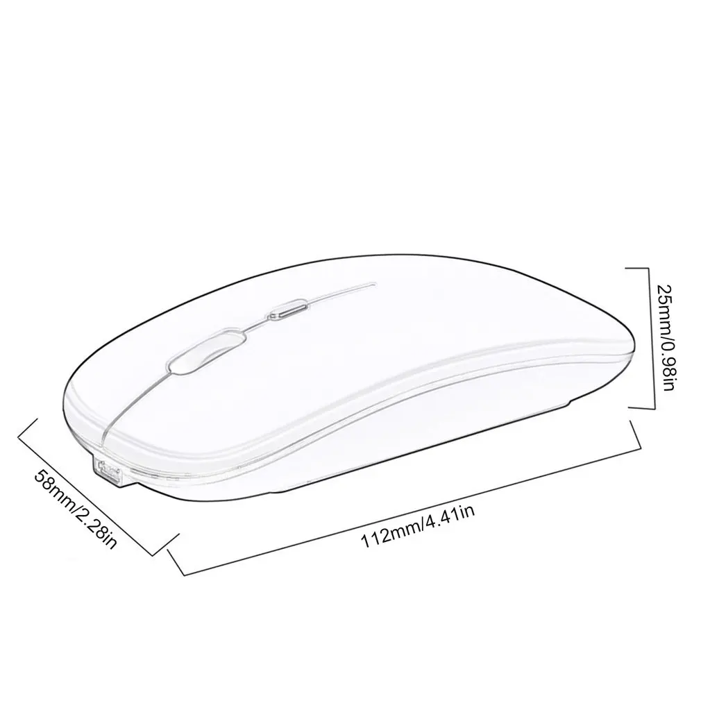 

New Launch Bluetooth 5.0 Dual-Mode Charging Mouse Mute Notebook Game Female Student 2.4G Wireless Mouse Luminous DPI 1600