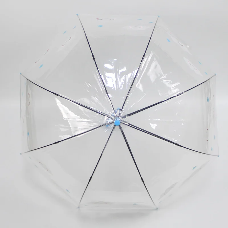 

Animal Cartoon Transparent Umbrella Straight Bone Umbrella Apollo Umbrella 8 Bone Rainbow Umbrella Windproof Rainproof Umbrella