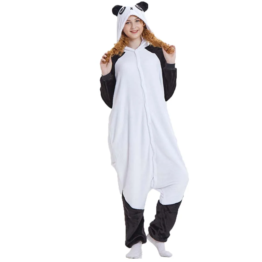 Комбинезон комбинезон в виде панды пижама единорога для взрослых теплая одежда