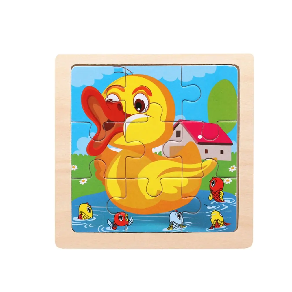 

Wooden Small Puzzle Children's Puzzle 9 Pieces Of Woody Forest Animal Shape Story Puzzle/Traffic Puzzles/Idiom Puzzle Toy Puzzle