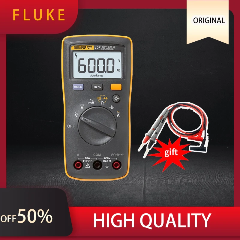 

Мультиметр Fluke F107, 600 В, 10 А, 6000 отсчетов