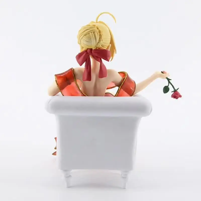 

Anime Figure Fate Stay Night Sofa Bathrobe Nero Claudius Saber Sexy Girls PVC Action Figure Collection Model Dolls Toy Gift 15CM