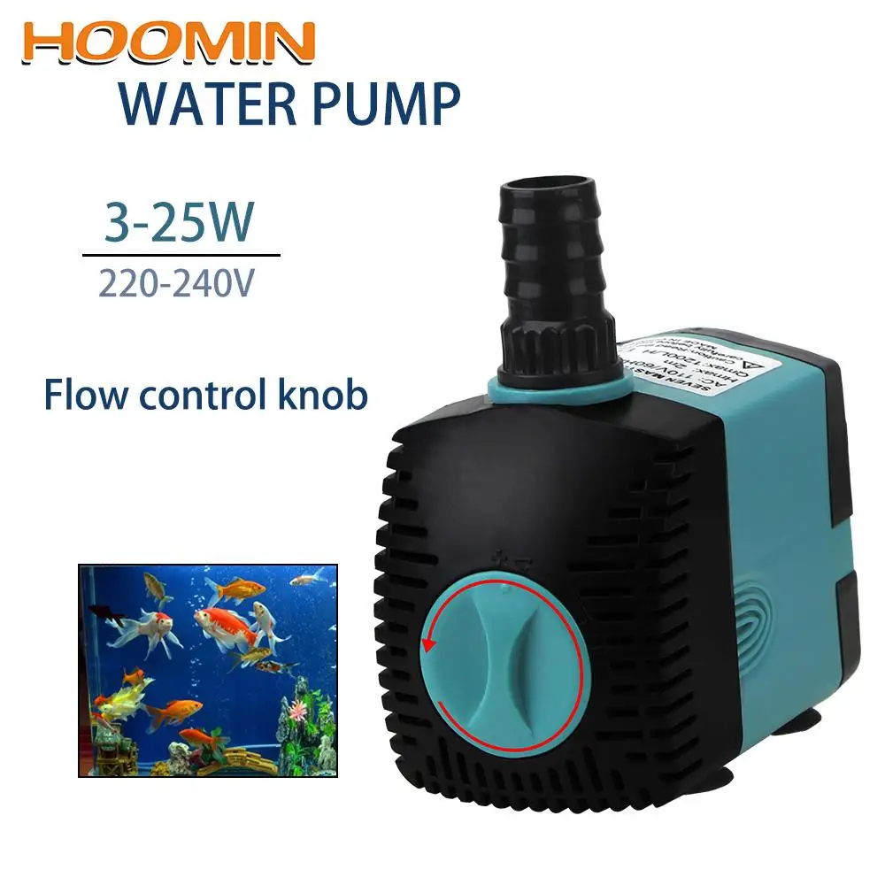 

Погружной водяной насос с присосками, бесшумный фильтр для пруда, вилка EU/US, аквариумный фонтан, 3/10/25 Вт