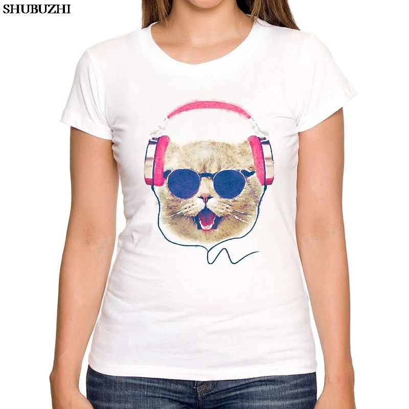 Хлопковая новинка футболка с принтом диджея кота/собаки/орангутанга/Санты Новая