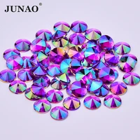 junao 4 5 6 10mm purple ab round rivoli rhinestones flatback crystal stones non hotfix strass non sewing beads diy crafts