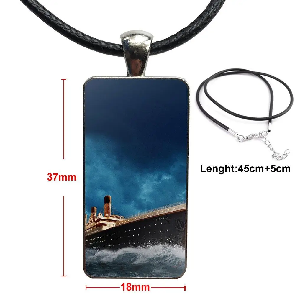 

Titanic Leonardo Glass Pendant Galaxy Pendant Necklace Women Stainless Steel Plated Necklaces Jewelry For Child