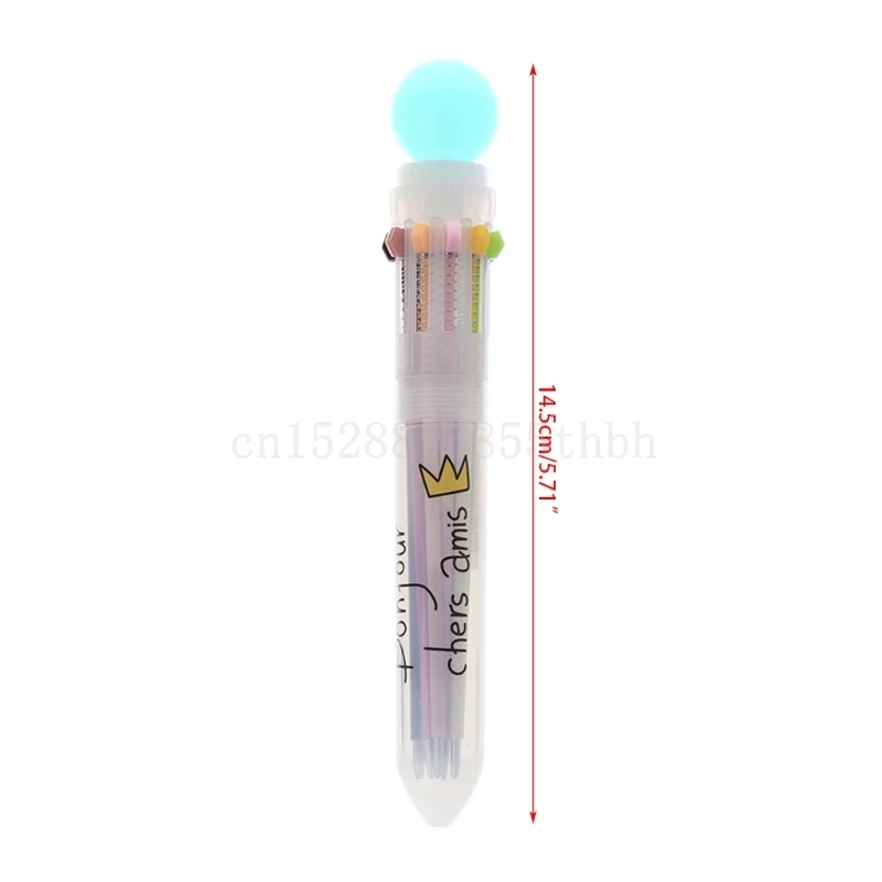 

Creative Candy Color 10 Color In One Set Ballpoint Pen Writing School Stationery