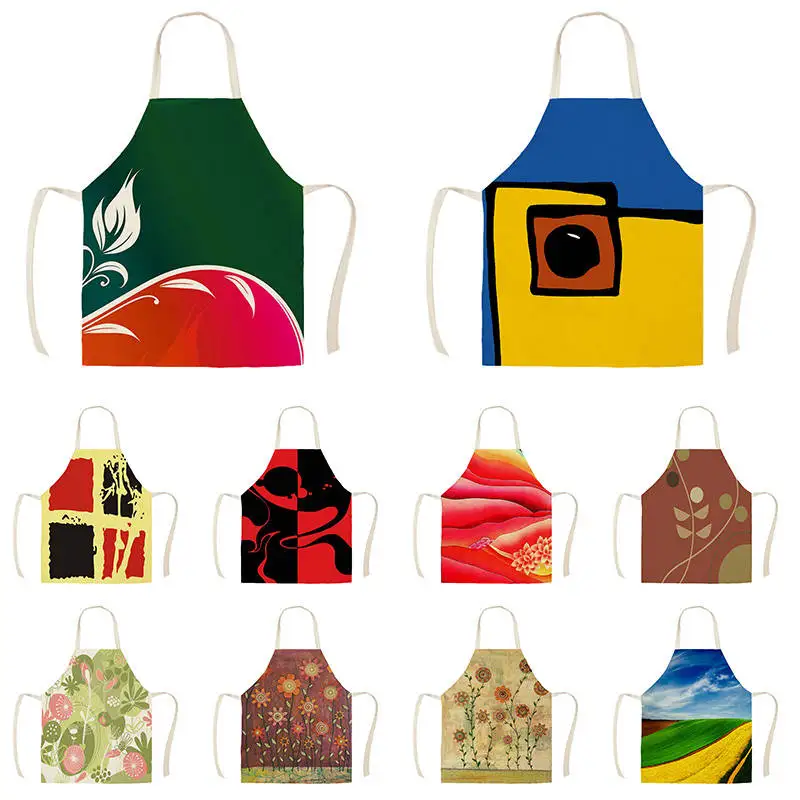 Фартук геометрический Женский цветочный танцор дерево фартуки для детской